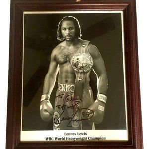 SIGNED LENNOX LEWIS WALL PICTURE MUST HAVE